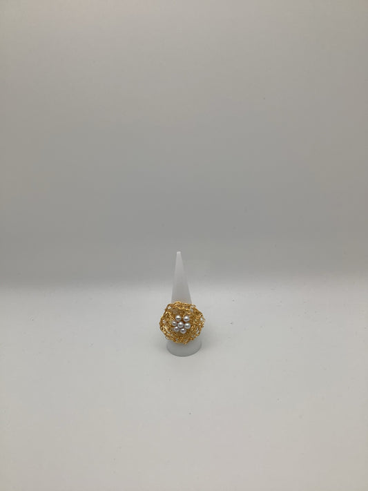 Anillo Nido con Perla