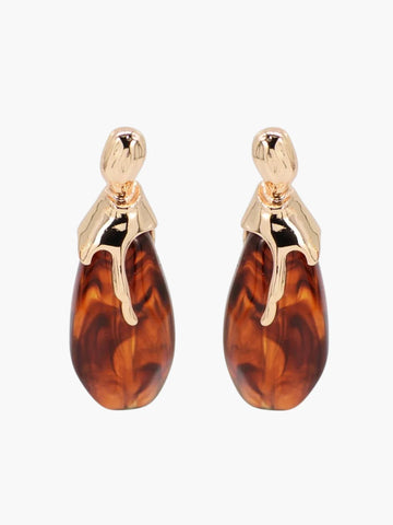 Artistic Olive Teardrop Earrings