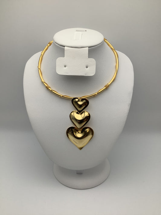 Collar Corazón Doble