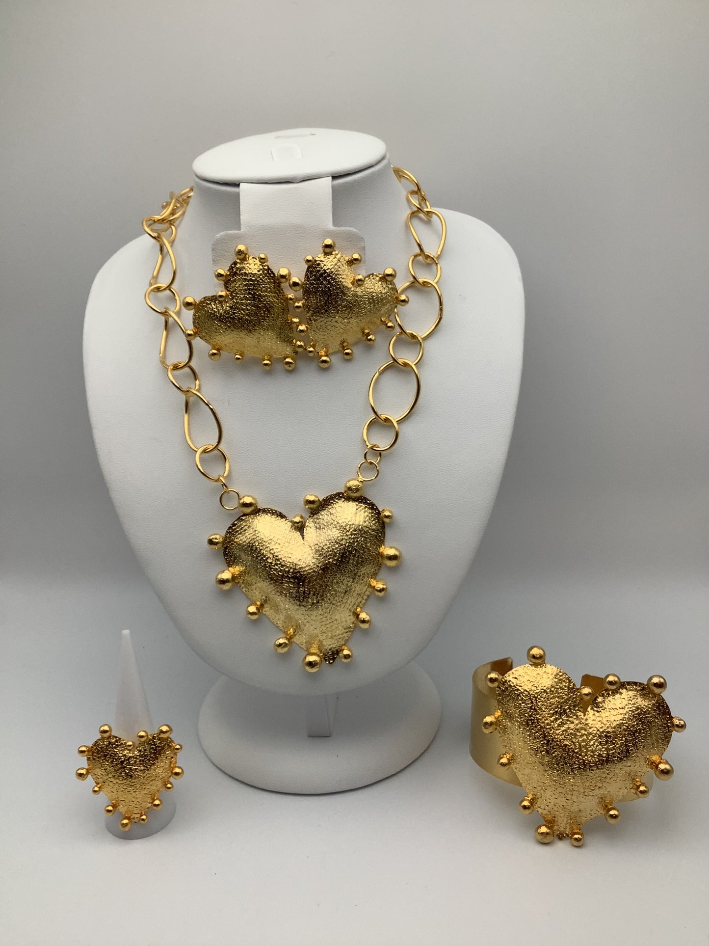 Anillo Corazón Puntitos