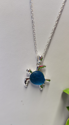 Cadena Tortuga Frozen Azul