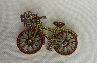 Prendedor bicicleta flores