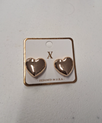 Aretes corazón oro