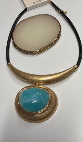 Collar Oro Piedra Turquesa