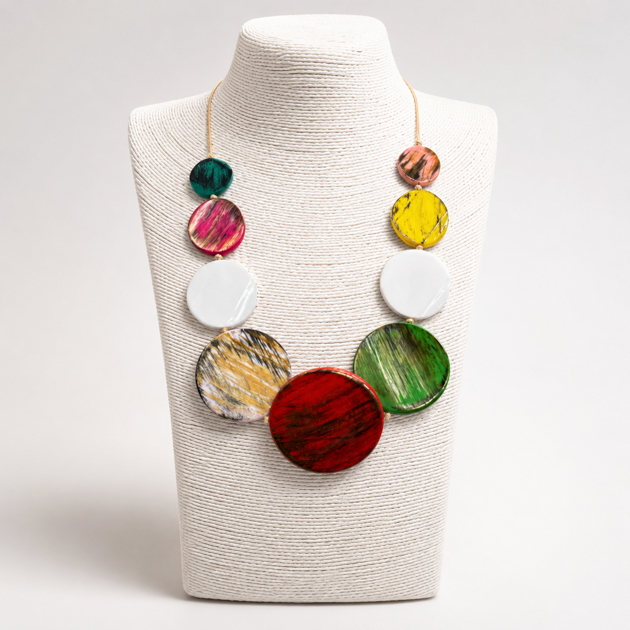 Acrylic Multi Disc Necklace