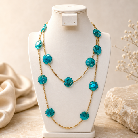 314-Collar Color Turquesa