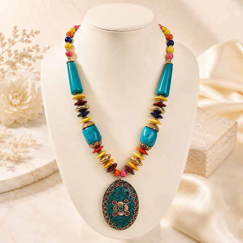 Collar piedra  Turquesa IND