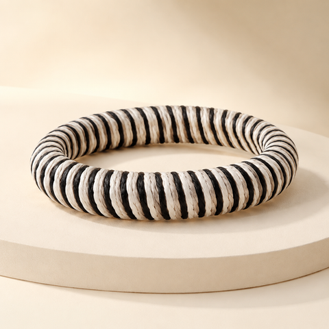 Pulsera Boho Rattan  Color Negro