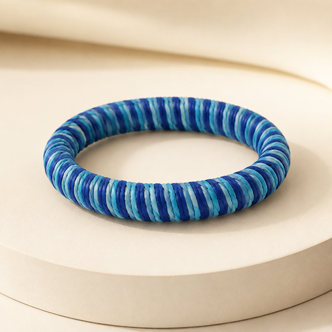 Pulsera Boho Rattan Color Azul