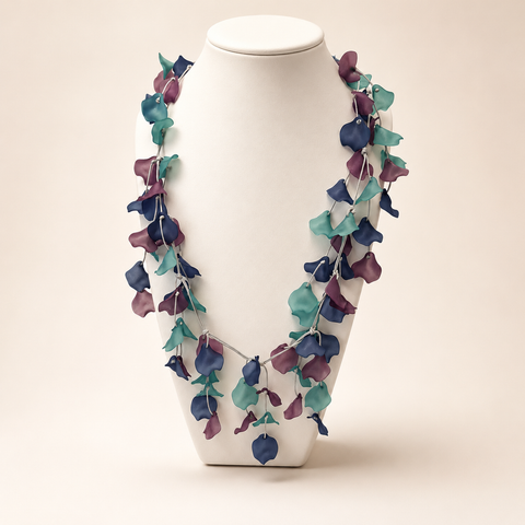 Collar pétalos  Azulado-violeta