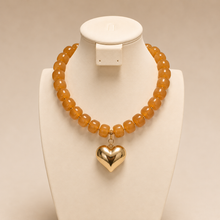 Collar Cuadrito Corazón Oro