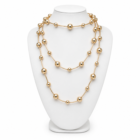 Collar capas balines Oro
