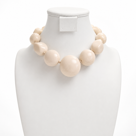 Collar formas redondas Beige