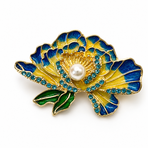 Blue rose Pin Brooch