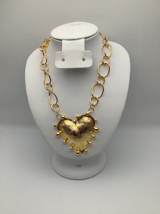 Collar Corazón Puntito