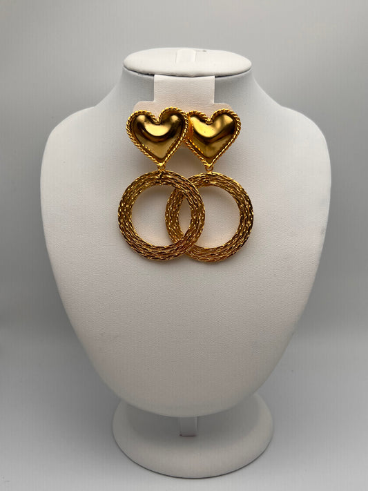 Arete corazón Rizo