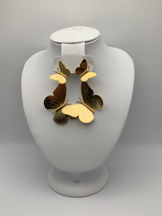 Aretes Mariposa con Capas