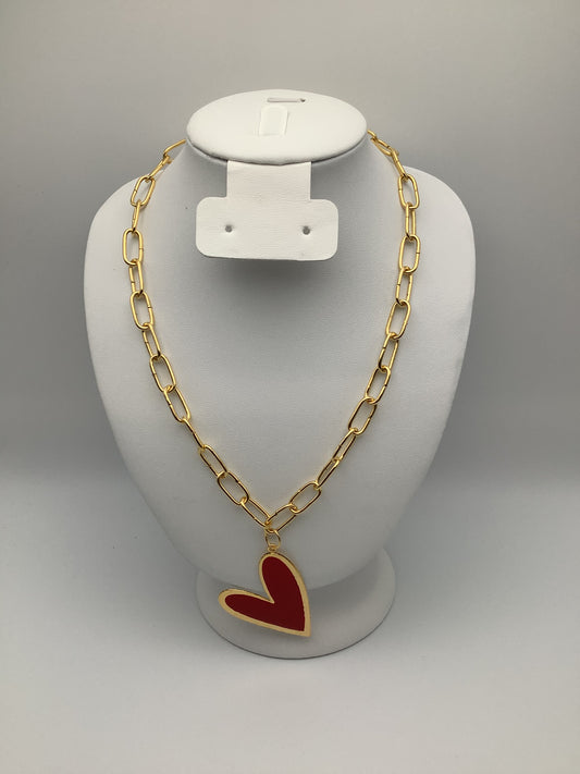 Collar Corazón Rojo
