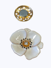 White Flower Magnetic Brooch