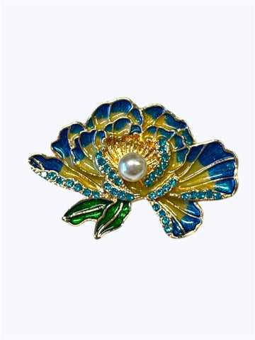 Blue rose Pin Brooch