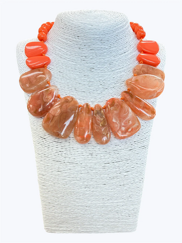 Orange Acrylic Necklace