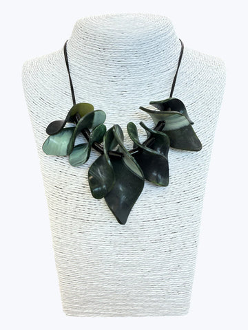 Dark Matte Olive Necklace