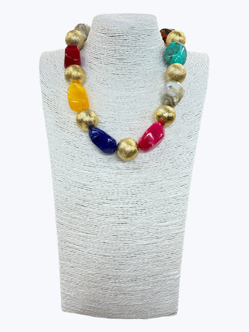 Playful Mixed Bead Necklace