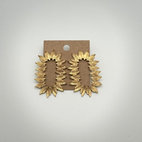 A-01I-Aretes  Aro de Hojas