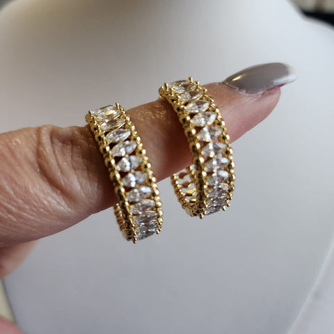 A-127-OL-Aretes Cristal con Balines