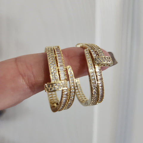 A-129OL-Aretes de Clavo Diamantado