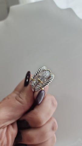 # 560-Aretes aro diamantado