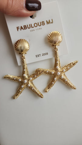 618-6-Aretes Almejas y Estrellas