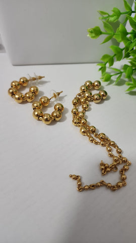 Set de Aretes  Balines con Ear Cuff Marie Santa