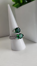 Anillos dos Gotas  Verde Esmeralda