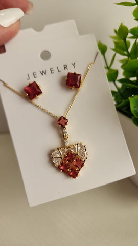 Set Corazón Cuadrado