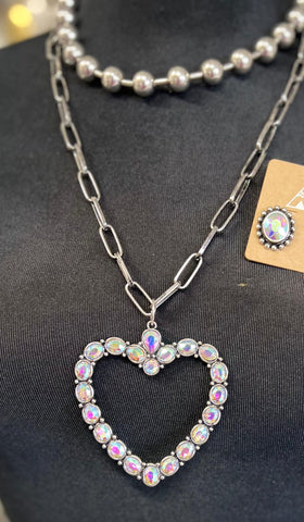 0224-Collar Tornasol Corazón