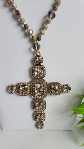 Set de collar y Aretes  Ambar Claro