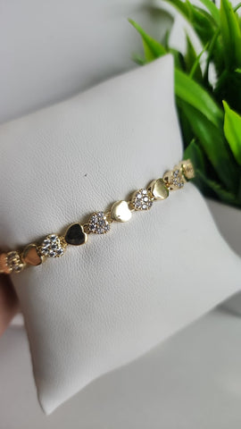 #605-Pulsera de Corazones
