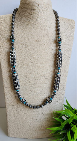 #476-Collar Turquesa