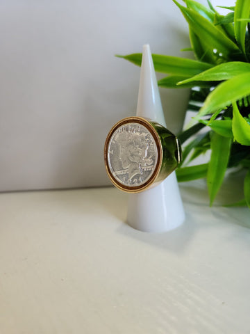 #075-Anillo  Estatua de la Libertad Oro
