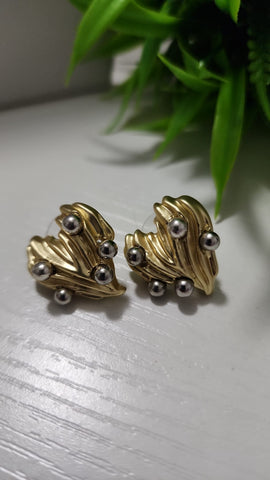 069-Aretes  Balines plateados