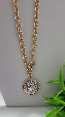 036-Collar Moneda  Largo