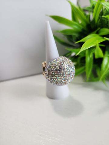 Anillo  Esfera Diamantada  Tornasol