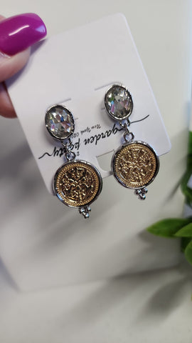 211- Aretes de Monedas  Mujer
