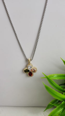 #417-Cadena  Clover Colores
