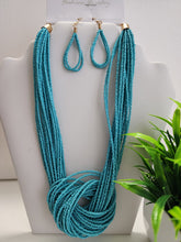 #611-Collar en Cuencas  Con Aretes