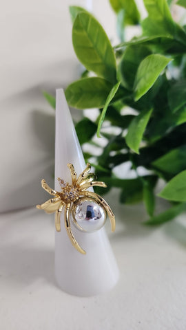 Anillo  Araña  Dos Tonos