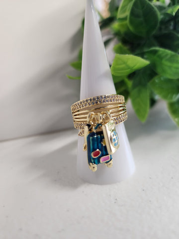 Anillo  Maleta  Azul
