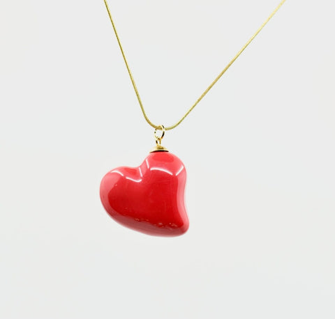 Cadena Corazón Colgante Cerámica  MC- Puff