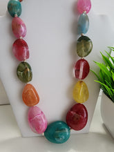 Collar en Resina  Piedras Marmoleado